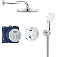 Grohe 34727000 - Sistema de ducha Tempesta 210 con 2 cabezales- color Cromo Pared- Redondo